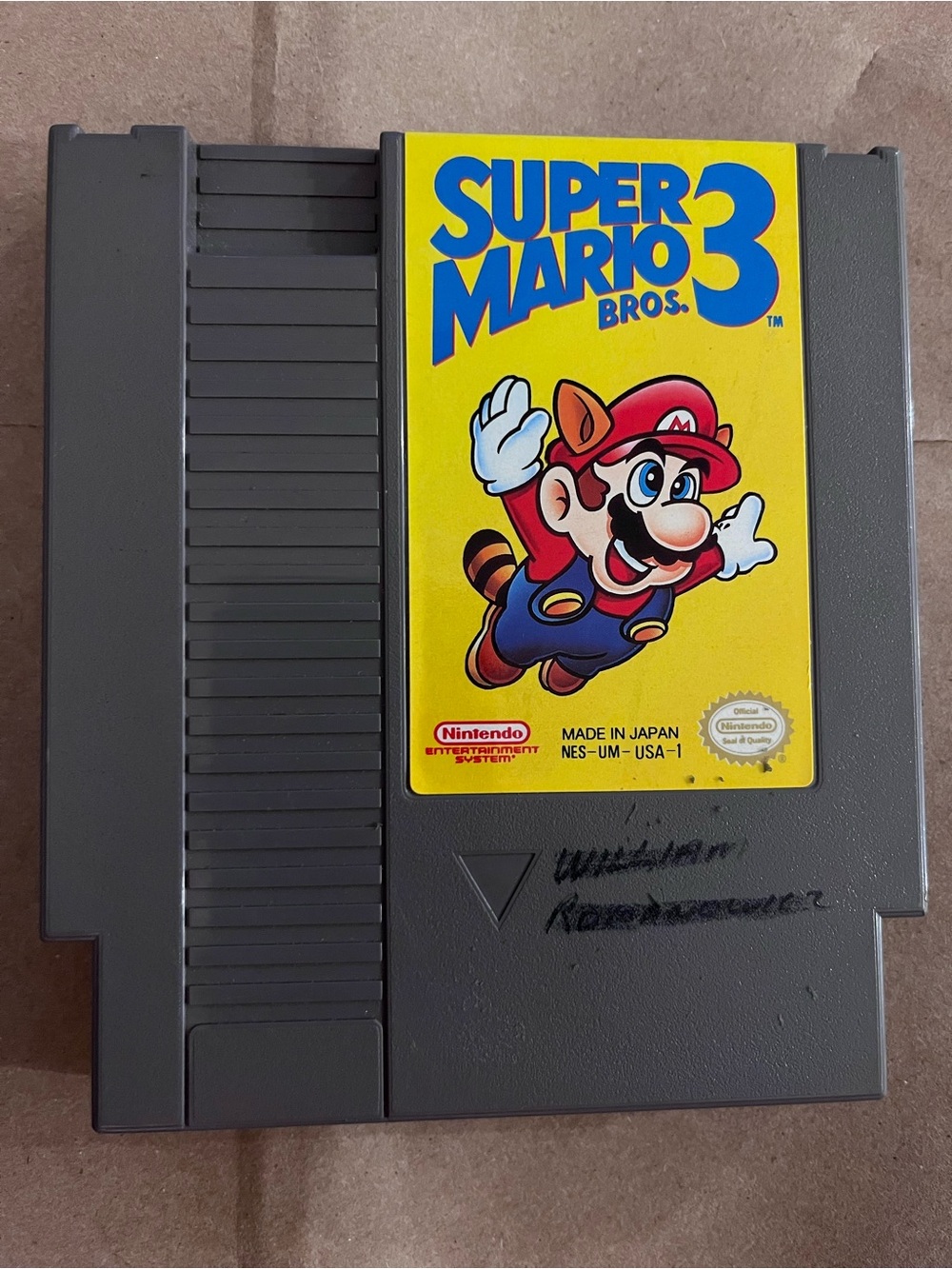 Nintendo Super Mario Bros. 3 NES Cartridge - Gray/Yellow/Blue/Red